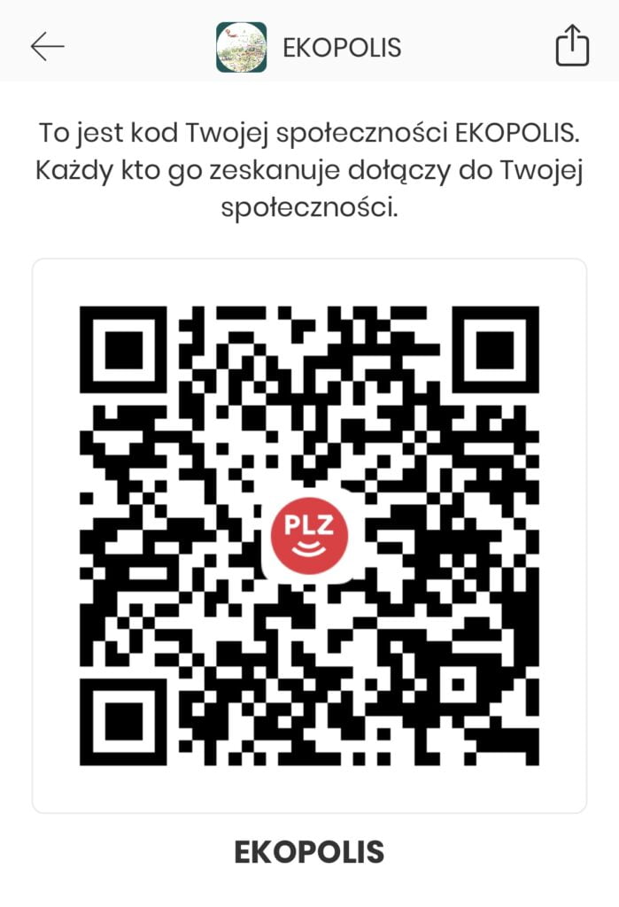 Kod społeczności: EKOPOLIS (pobierz aplikację na plz.pl)